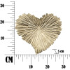 Mauro Ferretti cuenco decorativo corazón 29x5x25 cm oro