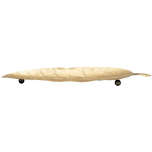 Mauro Ferretti cuenco decorativo hoja larga 38x3x11 cm oro