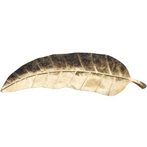 Mauro Ferretti cuenco decorativo hoja larga 38x3x11 cm oro