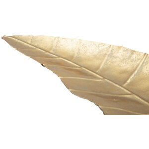 Mauro Ferretti cuenco decorativo hoja larga 38x3x11 cm oro