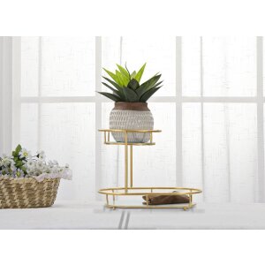 Mauro Ferretti cuenco decorativo 2 niveles 36x22.5x27 cm oro