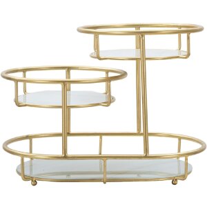 Mauro Ferretti cuenco decorativo 3 Niveles 36x22.5x27 cm oro