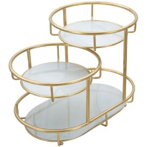 Mauro Ferretti cuenco decorativo 3 Niveles 36x22.5x27 cm oro
