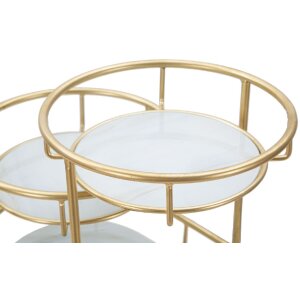 Mauro Ferretti cuenco decorativo 3 Niveles 36x22.5x27 cm oro