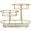 Mauro Ferretti cuenco decorativo 3 Niveles 36x22.5x27 cm oro