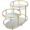 Mauro Ferretti cuenco decorativo 3 Niveles 36x22.5x27 cm oro