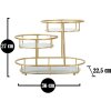 Mauro Ferretti cuenco decorativo 3 Niveles 36x22.5x27 cm oro