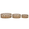 Mauro Ferretti juego de bandejas Fuji 3 piezas Ø 50x16-40x14-30x12 cm marrón