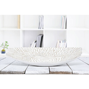 Mauro Ferretti cuenco decorativo 37x34x6 cm blanco