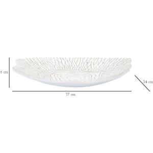 Mauro Ferretti cuenco decorativo 37x34x6 cm blanco