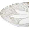 Mauro Ferretti bandeja decorativa Atene Poliresina Blanco Lavado Ø 35,5x4,4 cm Boho Chic