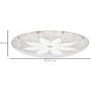 Mauro Ferretti bandeja decorativa Atene Poliresina Blanco Lavado Ø 35,5x4,4 cm Boho Chic