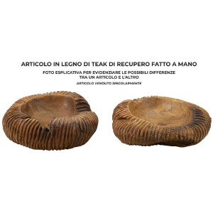Mauro Ferretti cuenco decorativo Garit 37x40x16 cm marrón