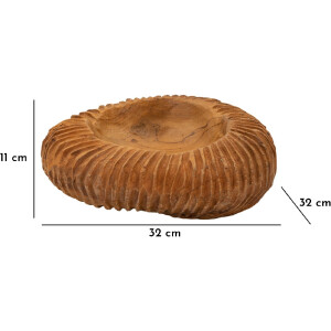 Mauro Ferretti cuenco decorativo Garit Ø32x11 cm marrón