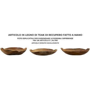 Mauro Ferretti cuenco decorativo Wahan 42x36x7 cm marrón