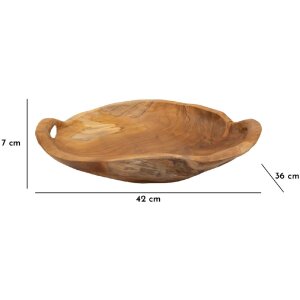 Mauro Ferretti cuenco decorativo Wahan 42x36x7 cm marrón
