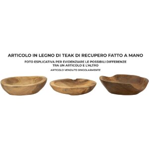 Mauro Ferretti Cuenco decorativo Tipic Ø 25x5 cm marrón