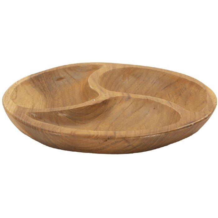 Mauro Ferretti Cuenco decorativo de 3 piezas Ø 25,5x3 cm marrón