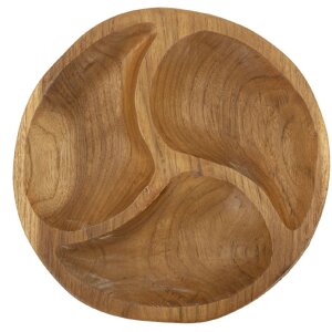 Mauro Ferretti Cuenco decorativo de 3 piezas Ø 25,5x3 cm marrón