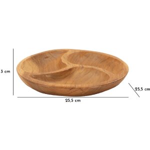 Mauro Ferretti Cuenco decorativo de 3 piezas Ø 25,5x3 cm marrón
