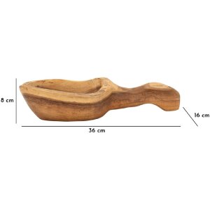 Mauro Ferretti cuenco decorativo cuchara 36x16x8 cm marrón