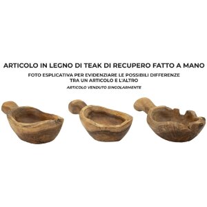 Mauro Ferretti cuenco decorativo cuchara 36x16x8 cm marrón