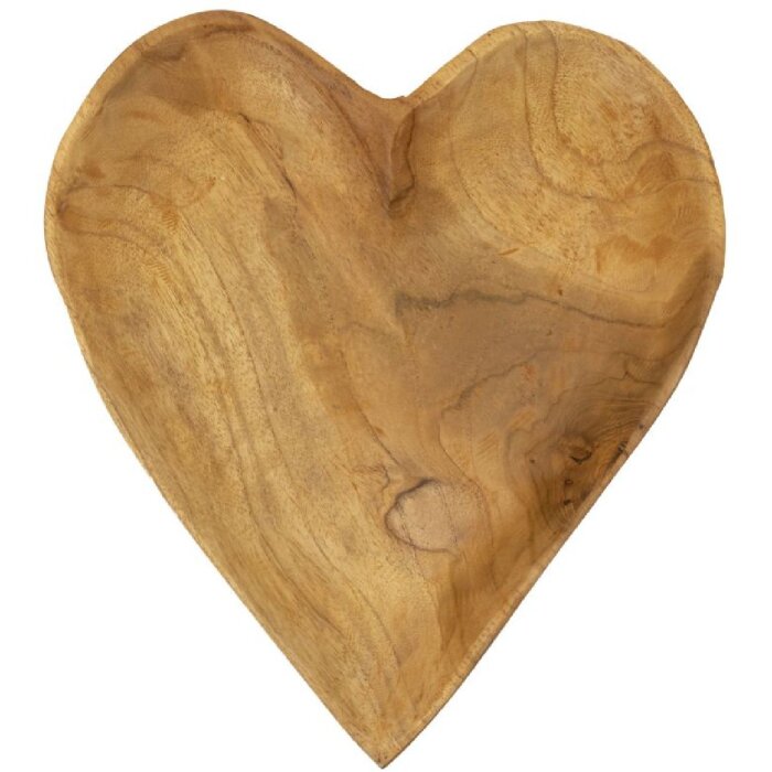 Mauro Ferretti cuenco decorativo Kiha forma corazón 27x29x4 cm marrón
