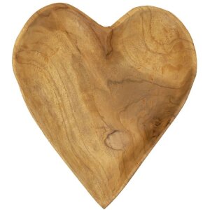 Mauro Ferretti cuenco decorativo Kiha forma corazón 27x29x4 cm marrón