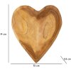 Mauro Ferretti cuenco decorativo Kiha forma corazón 15x17x3,5 cm marrón