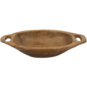 Mauro Ferretti cuenco decorativo Wan 37x26.5x7 cm marrón