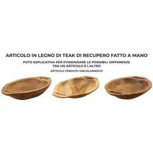 Mauro Ferretti cuenco decorativo Wan 37x26.5x7 cm marrón