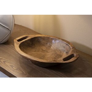 Mauro Ferretti cuenco decorativo Wan 37x26.5x7 cm marrón