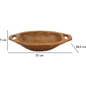 Mauro Ferretti cuenco decorativo Wan 37x26.5x7 cm marrón