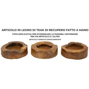 Mauro Ferretti Erusi Plus cuenco decorativo Ø 21x6 cm marrón
