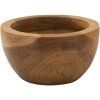 Bandeja Erusi Simple Teca Ø 15x9,5 cm Marrón Teca reciclada Hecha a mano