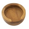 Bandeja Erusi Simple Teca Ø 15x9,5 cm Marrón Teca reciclada Hecha a mano