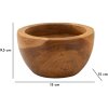 Bandeja Erusi Simple Teca Ø 15x9,5 cm Marrón Teca reciclada Hecha a mano
