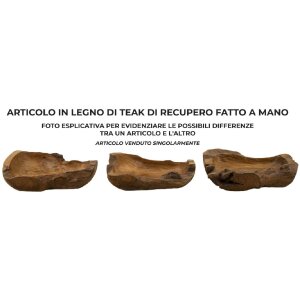 Mauro Ferretti cuenco decorativo Narro 40x29x10 cm marrón
