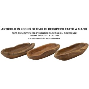 Mauro Ferretti cuenco decorativo Narro 30x15x5,5 cm marrón