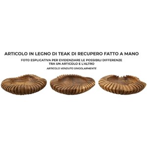 Mauro Ferretti cuenco decorativo Geris Ø 35x7 cm marrón