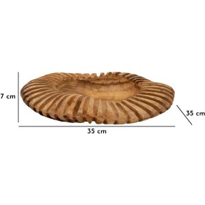 Mauro Ferretti cuenco decorativo Geris Ø 35x7 cm marrón