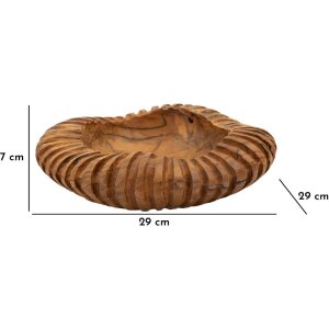 Mauro Ferretti cuenco decorativo Geris Ø 29x7 cm marrón
