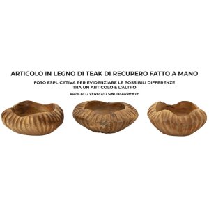 Mauro Ferretti cuenco decorativo Geris Ø19x8 cm marrón