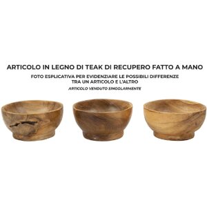 Mauro Ferretti Butot cuenco decorativo Ø15x8 cm marrón