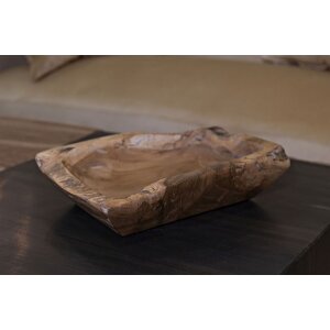 Mauro Ferretti Kutak cuenco decorativo 25x19x7 cm marrón