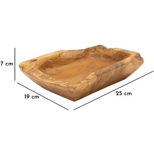 Mauro Ferretti Kutak cuenco decorativo 25x19x7 cm marrón