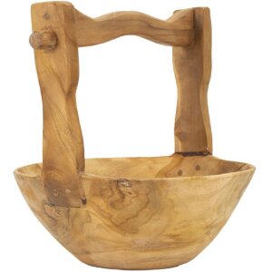 Mauro Ferretti cuenco decorativo Timbo forma de cesta 32x25x27 cm marrón