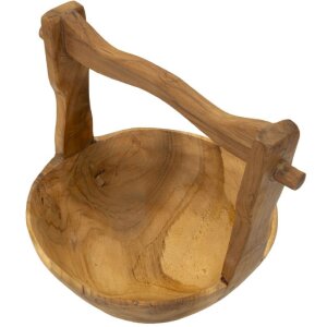 Mauro Ferretti cuenco decorativo Timbo forma de cesta 32x25x27 cm marrón