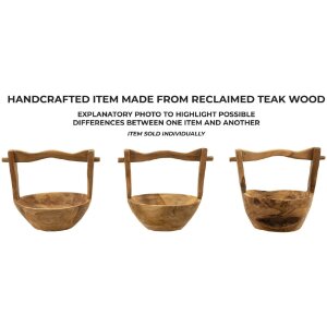 Mauro Ferretti cuenco decorativo Timbo forma de cesta 32x25x27 cm marrón