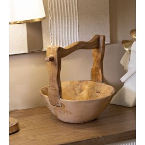 Mauro Ferretti cuenco decorativo Timbo forma de cesta 32x25x27 cm marrón